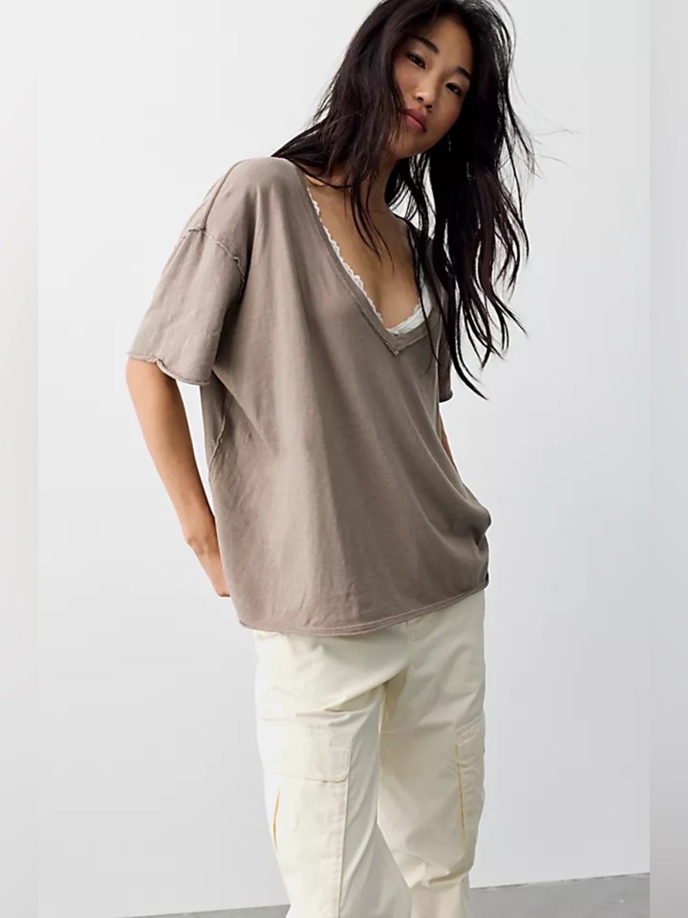 We The Free Nina V-Neck Tee Fallen Rock